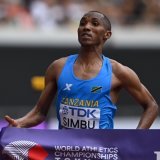 Alphonce Felix Simbu a remporté au sprint le marathon des Mondiaux de Tokyo KEYSTONE/EPA/Adam Warzawa
